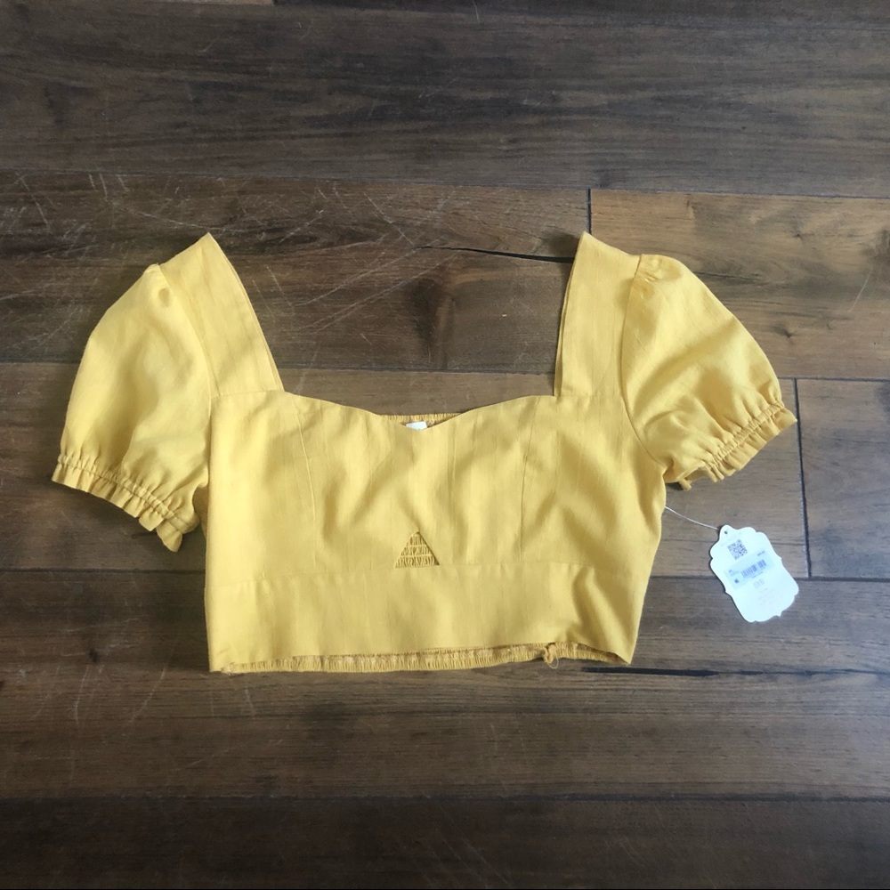 NEW Altar’d State Cropped Top- Mustard Gold- L